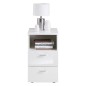 FMD Comodino con 2 Cassetti Bianco Lucido FMD Comodino con 2 Cassetti Bianco Lucido