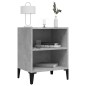 Comodini con Gambe in Metallo 2 pz Grigio Cemento 40x30x50 cm Comodini con Gambe in Metallo 2 pz Grigio Cemento 40x30x50 cm