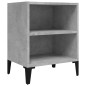 Comodini con Gambe in Metallo 2 pz Grigio Cemento 40x30x50 cm Comodini con Gambe in Metallo 2 pz Grigio Cemento 40x30x50 cm