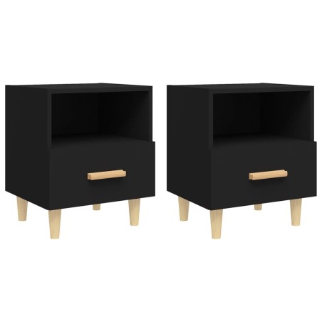 Comodini 2 pz Neri 40x35x47 cm