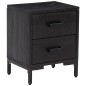 Comodino Nero 36x30x45 cm Legno Massello di Pino Riciclato Comodino Nero 36x30x45 cm Legno Massello di Pino Riciclato
