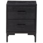 Comodino Nero 36x30x45 cm Legno Massello di Pino Riciclato Comodino Nero 36x30x45 cm Legno Massello di Pino Riciclato