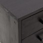 Comodino Nero 36x30x45 cm Legno Massello di Pino Riciclato Comodino Nero 36x30x45 cm Legno Massello di Pino Riciclato