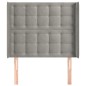 vidaXL Testiera ad Orecchio Grigio Chiaro 103x16x118/128 cm in Velluto vidaXL Testiera ad Orecchio Grigio Chiaro 103x16x118/128 cm in Velluto