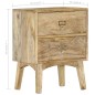 Comodino 40x35x55 cm in Legno Massello di Mango