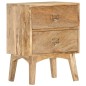 Comodino 40x35x55 cm in Legno Massello di Mango