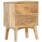 Comodino 40x35x55 cm in Legno Massello di Mango