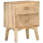 Comodino 40x35x55 cm in Legno Massello di Mango
