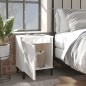 Comodino con Gambe in Metallo Bianco Lucido 40x30x50 cm Comodino con Gambe in Metallo Bianco Lucido 40x30x50 cm