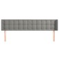 vidaXL Testiera ad Orecchio Grigio Chiaro 203x16x78/88 cm in Velluto vidaXL Testiera ad Orecchio Grigio Chiaro 203x16x78/88 cm in Velluto
