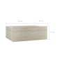 Comodino Pensile Rovere Sonoma 40x30x15 cm Truciolato Comodino Pensile Rovere Sonoma 40x30x15 cm Truciolato