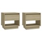 Comodini 2 pz Rovere Sonoma 45x34x44 cm in Truciolato Comodini 2 pz Rovere Sonoma 45x34x44 cm in Truciolato