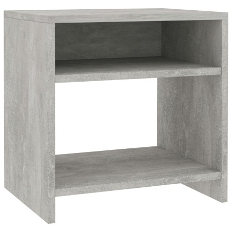 Comodino Grigio Calcestruzzo 40x30x40 cm in Truciolato