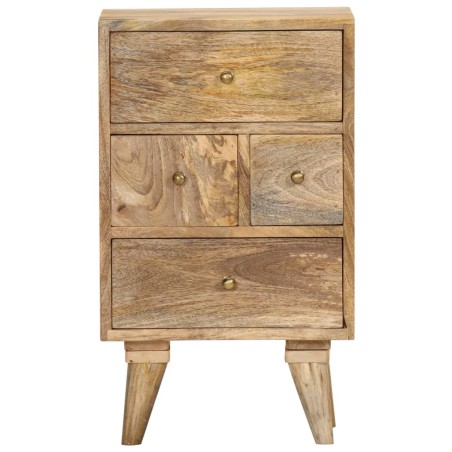 Comodino 36x30x60 cm in Legno Massello di Mango