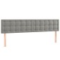 Testiere 2 pz Grigio Chiaro 100x5x78/88 cm in Velluto Testiere 2 pz Grigio Chiaro 100x5x78/88 cm in Velluto