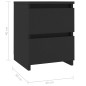 Comodini Neri 2 pz 30x30x40 cm in Truciolato Comodini Neri 2 pz 30x30x40 cm in Truciolato