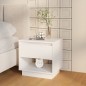 Comodini 2 pz Bianchi 45x34x44 cm in Truciolato Comodini 2 pz Bianchi 45x34x44 cm in Truciolato