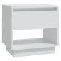 Comodini 2 pz Bianchi 45x34x44 cm in Truciolato Comodini 2 pz Bianchi 45x34x44 cm in Truciolato