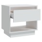 Comodini 2 pz Bianchi 45x34x44 cm in Truciolato Comodini 2 pz Bianchi 45x34x44 cm in Truciolato