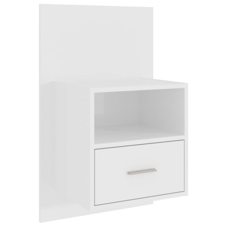 Comodino a Muro Bianco Lucido