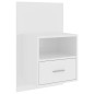 Comodini a Muro 2 pz Bianco Lucido Comodini a Muro 2 pz Bianco Lucido