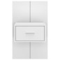 Comodino da Parete Bianco Lucido in Legno Ingegnerizzato Comodino da Parete Bianco Lucido in Legno Ingegnerizzato
