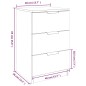 Comodini 2 pz Rovere Sonoma 40x36x65 cm Comodini 2 pz Rovere Sonoma 40x36x65 cm