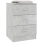 Comodino Grigio Cemento 38x35x56 cm in Truciolato Comodino Grigio Cemento 38x35x56 cm in Truciolato