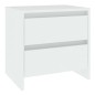 Comodino Bianco 45x34,5x44,5 cm in Legno Ingegnerizzato Comodino Bianco 45x34,5x44,5 cm in Legno Ingegnerizzato