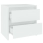 Comodino Bianco 45x34,5x44,5 cm in Legno Ingegnerizzato Comodino Bianco 45x34,5x44,5 cm in Legno Ingegnerizzato