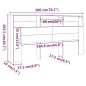 Testiera con Contenitore Rovere Fumo 200x19x103,5 cm Testiera con Contenitore Rovere Fumo 200x19x103,5 cm