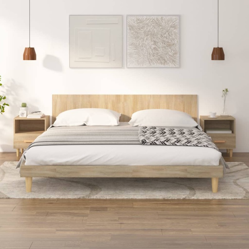 Comodini 2 pz Rovere Sonoma 40x35x47 cm