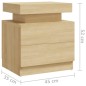 Comodino Rovere Sonoma 45x35x52 cm in Truciolato