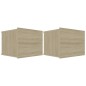 Comodini Rovere Sonoma 2 pz 40x30x30 cm in Truciolato