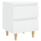 Comodino Gambe in Pino Massello 2 pz Bianco Laccato 40x35x50 cm Comodino Gambe in Pino Massello 2 pz Bianco Laccato 40x35x50 cm