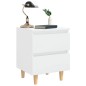 Comodino Gambe in Pino Massello 2 pz Bianco Laccato 40x35x50 cm Comodino Gambe in Pino Massello 2 pz Bianco Laccato 40x35x50 cm