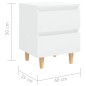 Comodino Gambe in Pino Massello 2 pz Bianco Laccato 40x35x50 cm Comodino Gambe in Pino Massello 2 pz Bianco Laccato 40x35x50 cm