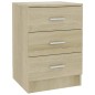 Comodino Rovere Sonoma 38x35x56 cm in Truciolato