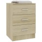 Comodino Rovere Sonoma 38x35x56 cm in Truciolato