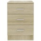 Comodino Rovere Sonoma 38x35x56 cm in Truciolato