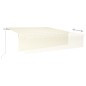 Tenda da Sole Retrattile Automatica con Parasole 6x3 m Crema