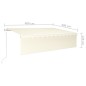 Tenda da Sole Retrattile Automatica con Parasole 6x3 m Crema