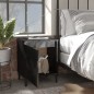 Comodino con Gambe in Metallo Nero Lucido 40x30x50 cm Comodino con Gambe in Metallo Nero Lucido 40x30x50 cm