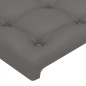 Testiere 2 pz Grigie 100x5x78/88 cm in Similpelle Testiere 2 pz Grigie 100x5x78/88 cm in Similpelle