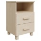 Comodino HAMAR Miele 40x35x62 cm in Legno Massello di Pino