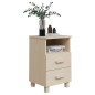 Comodino HAMAR Miele 40x35x62 cm in Legno Massello di Pino
