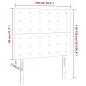 Testiere 2 pz Grigie 100x5x78/88 cm in Similpelle Testiere 2 pz Grigie 100x5x78/88 cm in Similpelle