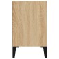 Comodino con Gambe in Metallo Rovere Sonoma 40x30x50cm