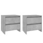 Comodini 2 pz Grigio Cemento 45x34,5x44,5 cm in Truciolato Comodini 2 pz Grigio Cemento 45x34,5x44,5 cm in Truciolato