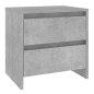 Comodini 2 pz Grigio Cemento 45x34,5x44,5 cm in Truciolato Comodini 2 pz Grigio Cemento 45x34,5x44,5 cm in Truciolato